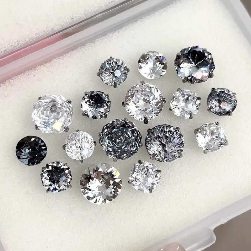 F136钛合金锆石玫瑰耳骨钉 内螺旋养耳洞防过敏耳钉 穿刺饰品 3