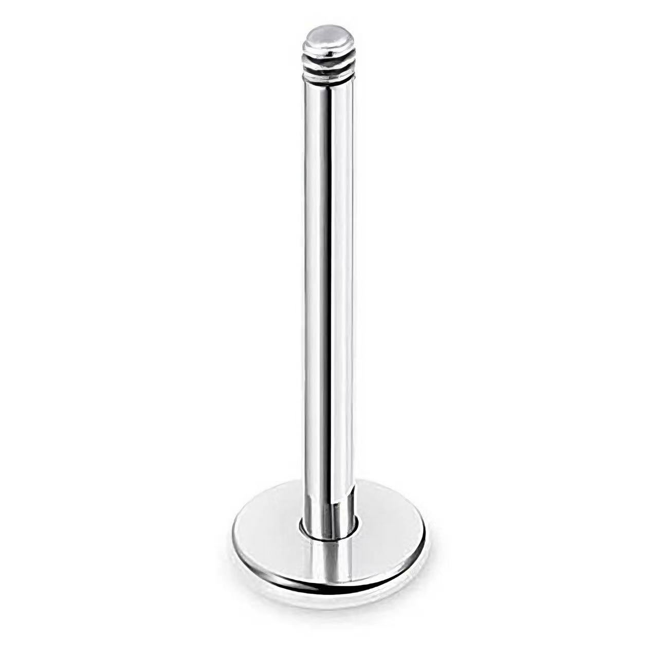 F136 Titanium Alloy Flat Back Barbell 精抛底座内外牙 Labret Stud Barbell 1.2 1.0G23 Titanium Helix Cartilage Stud Barbell