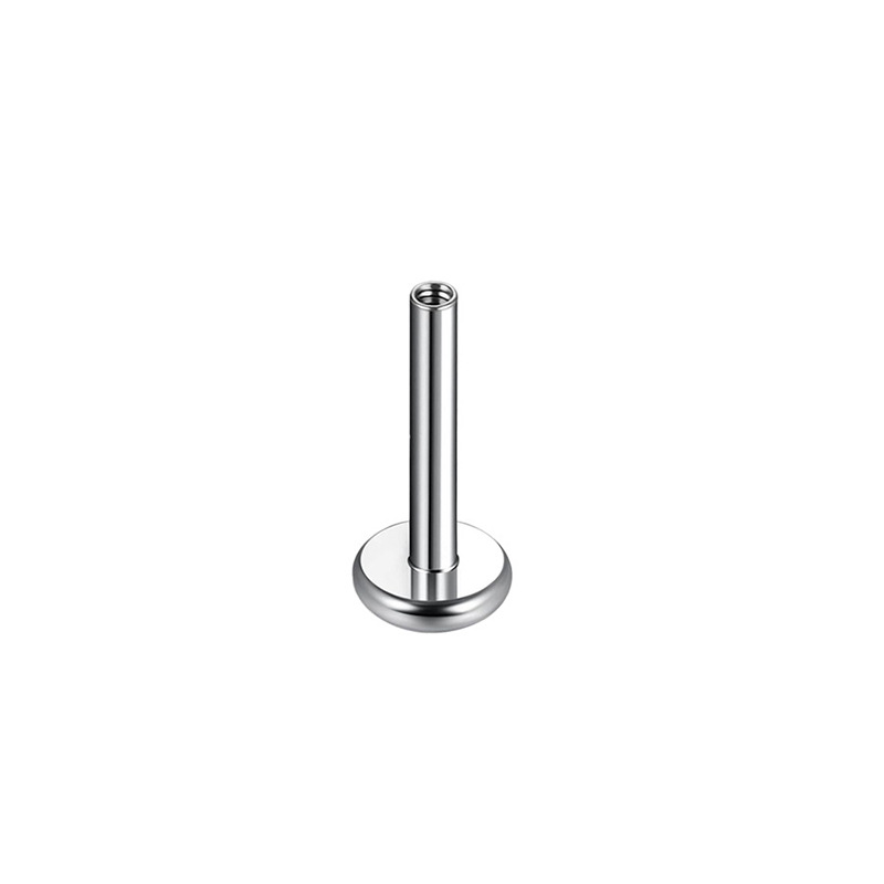 F136 Titanium Alloy Labret Stud Ear Stud 底座 0.9 Internal Thread Jewelry Barbell 子 Piercing Helix Cartilage Stud 替换 Barbell