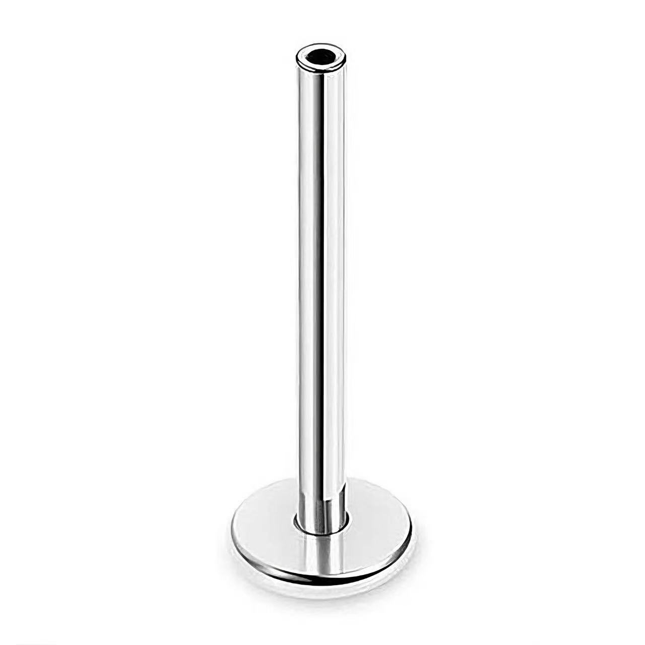 F136 Titanium Alloy Flat Back Barbell 精抛底座内外牙 Labret Stud Barbell 1.2 1.0G23 Titanium Helix Cartilage Stud Barbell