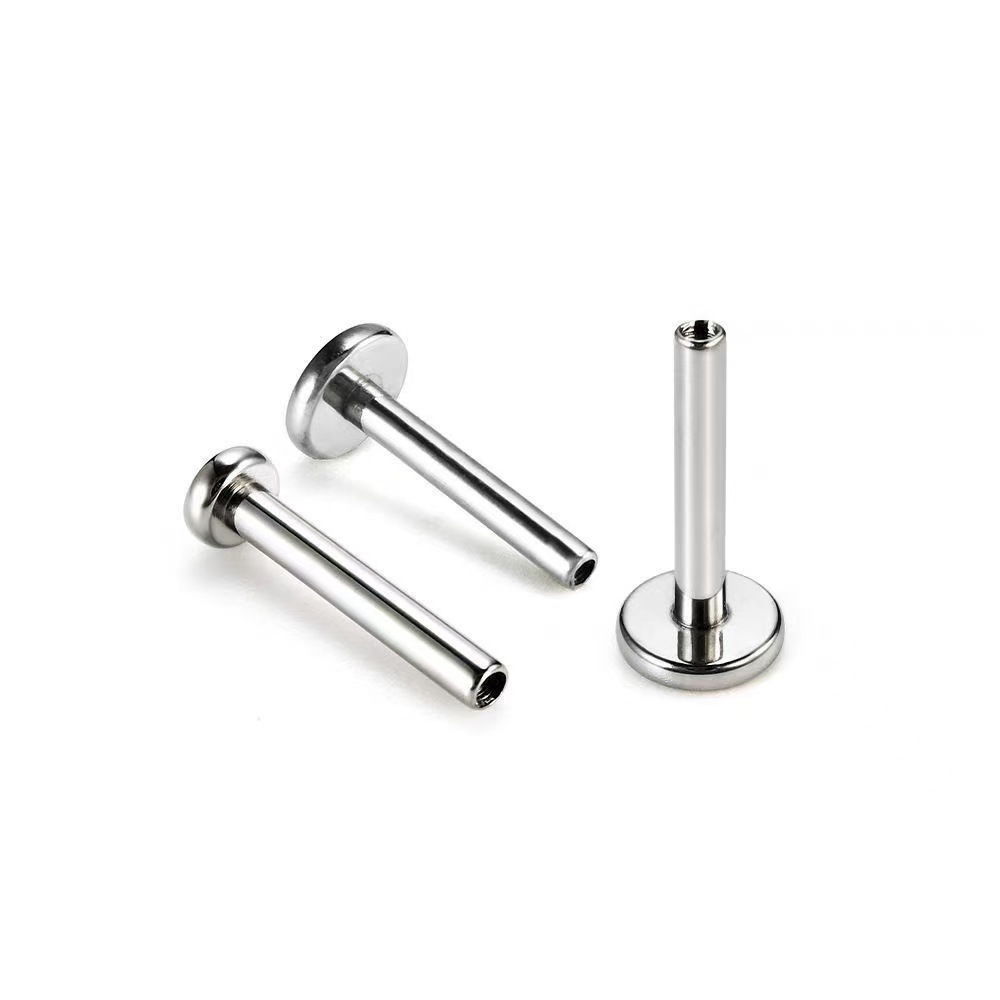 F136 Titanium Alloy 底 Barbell Labret Stud Ear Stud 底座0.9牙 Internal Thread 人体 Piercing Jewelry 替换 Barbell Accessories