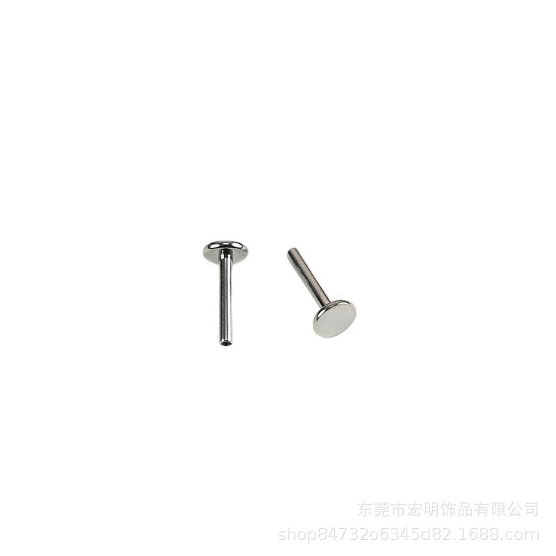 F136 Titanium Alloy Internal Thread Flat Back 底座 Labret Stud Ear Stud Helix Cartilage Stud 替换 Barbell Jewelry Accessories