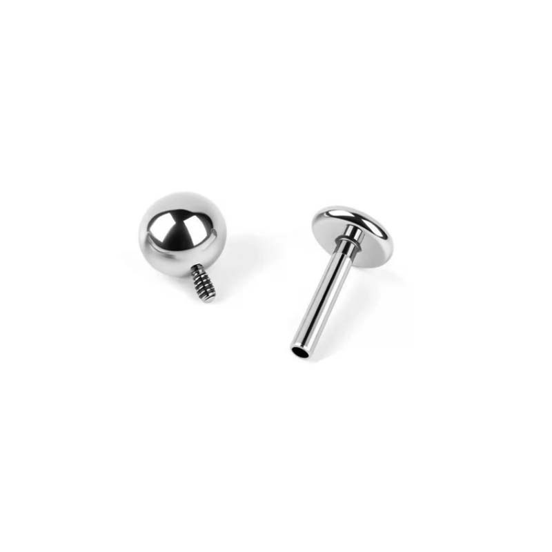 F136 Titanium Alloy 植入级 Ear Stud Labret Stud Ball Flat Back 钉 养 Ear 洞 Helix Ear 蜗钉 Piercing