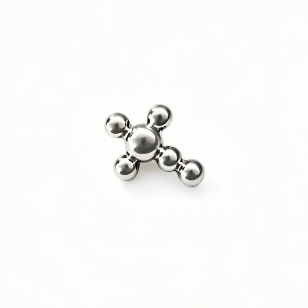 G23 Implant Grade Titanium Ear Stud Labret Stud Flat Back Internal Thread 0.9牙口 Titanium 本色 Helix Cartilage Stud Ear Stud Piercing Jewelry Women