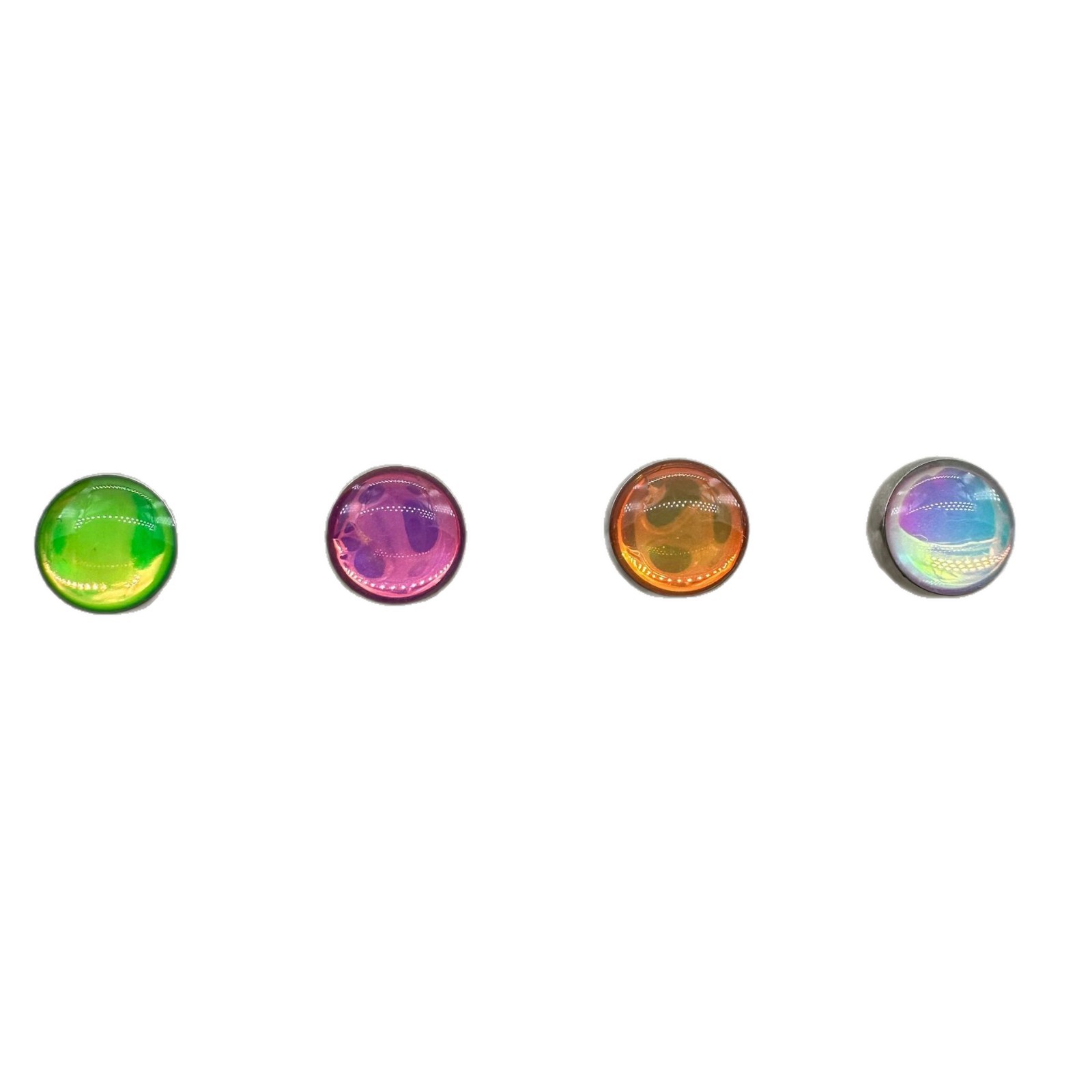 Astm F136 Titanium Alloy 内牙1.2 0.9牙口夜光包胶 Tongue Barbell Ear Stud 替换头 Piercing Jewelry