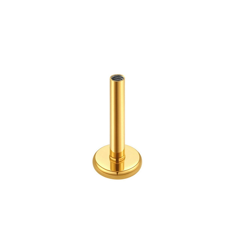 F136 Titanium Alloy Labret Stud Ear Stud 底座 0.9 Internal Thread Jewelry Barbell 子 Piercing Helix Cartilage Stud 替换 Barbell
