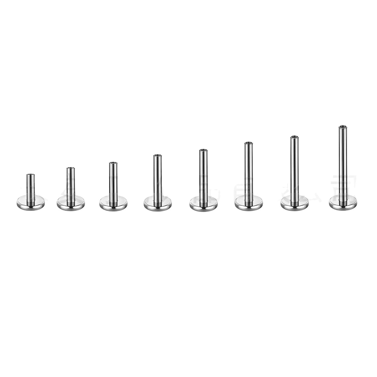 Titanium Alloy 内牙 Thread Labret Stud Ear Stud 底座F136 Titanium 替换 Flat Back Barbell 骨钉 Piercing Jewelry Accessories