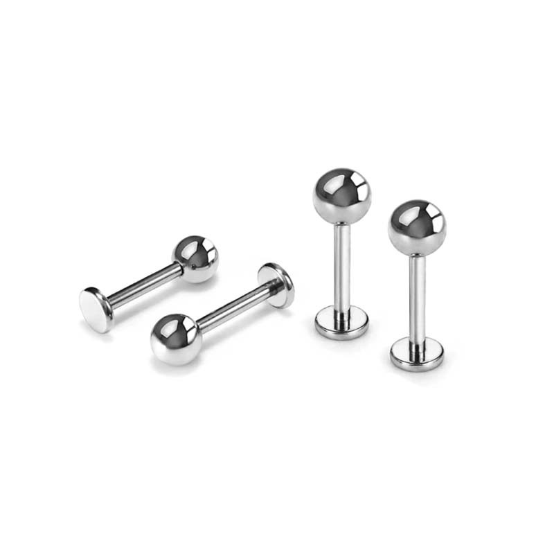 F136 Titanium Alloy 植入级 Ear Stud Labret Stud Ball Flat Back 钉 养 Ear 洞 Helix Ear 蜗钉 Piercing