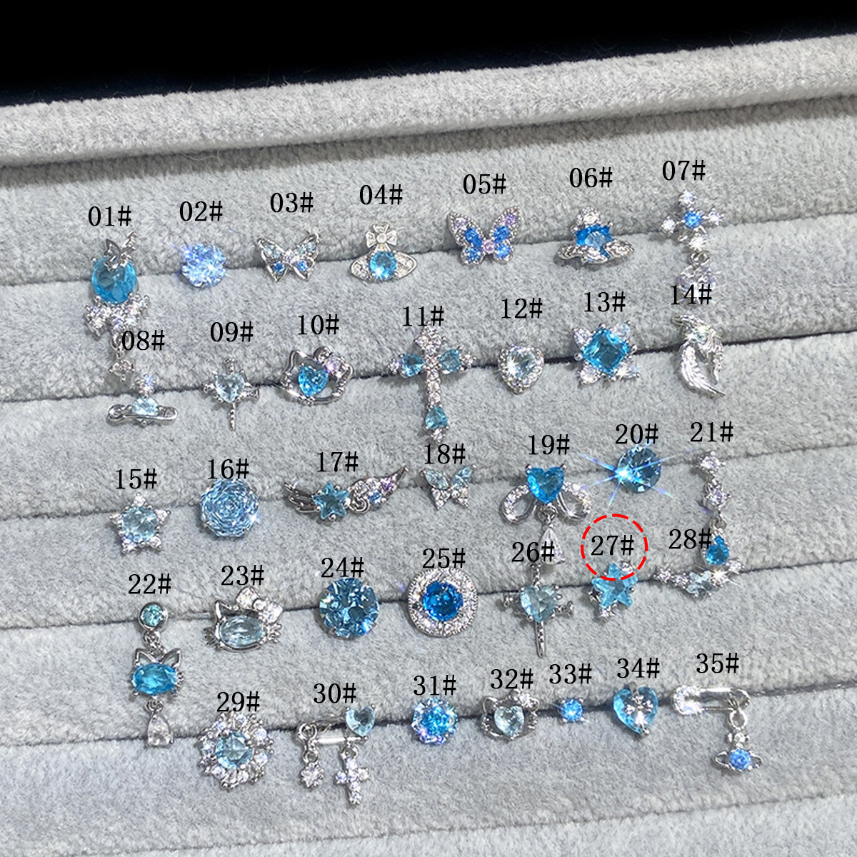 F136 Titanium Alloy Post 高颜值超闪 Blue 系列 Helix Cartilage Stud 1.2粗0.9牙口 Internal Thread Ear Stud Ear 饰 - Copper Body