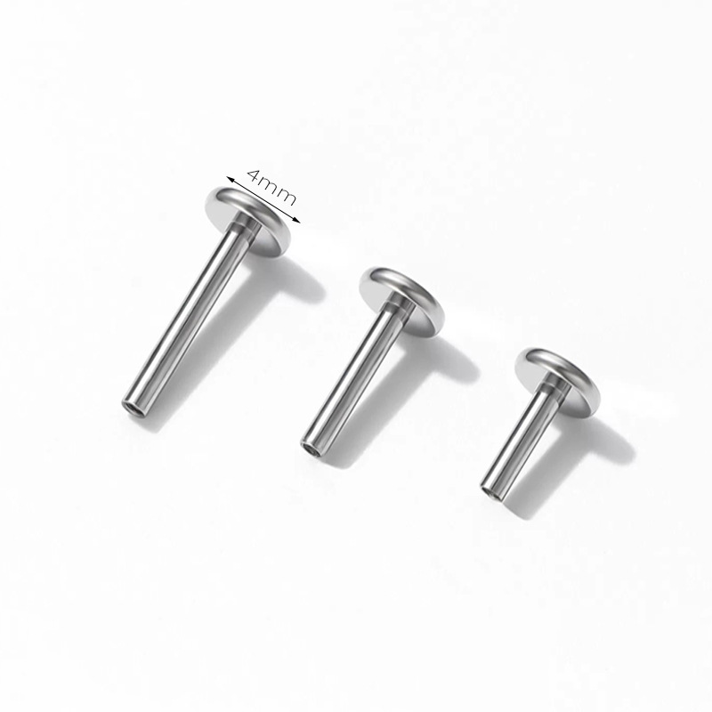 F136 Titanium Alloy 底 Barbell Internal Thread 底座0.9牙 Ear Stud Labret Stud Flat Back 替换 Barbell Piercing Jewelry Accessories