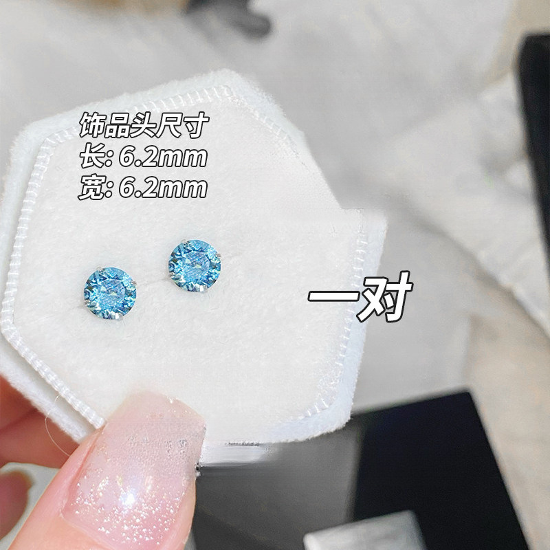 F136 Titanium Alloy Post 爆闪 Cubic Zirconia 雪 Flower Helix Cartilage Stud 1.2 Post Gauge 0.9牙口 Internal Thread Ear Stud Ear 饰 - Copper Body
