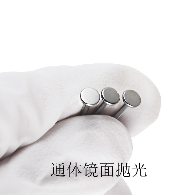 F136 Titanium Alloy Labret Stud Barbell 子 Internal Thread 0.9牙 Ear Stud Flat Back 座 Helix Cartilage Stud 底 Barbell Jewelry 替换 Barbell