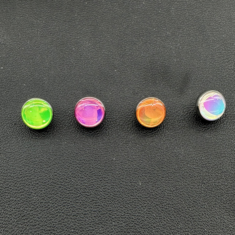 Astm F136 Titanium Alloy 内牙1.2 0.9牙口夜光包胶 Tongue Barbell Ear Stud 替换头 Piercing Jewelry