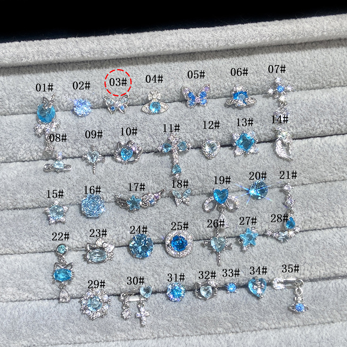 F136 Titanium Alloy Post 高颜值超闪 Blue 系列 Helix Cartilage Stud 1.2粗0.9牙口 Internal Thread Ear Stud Ear 饰 - Copper Body