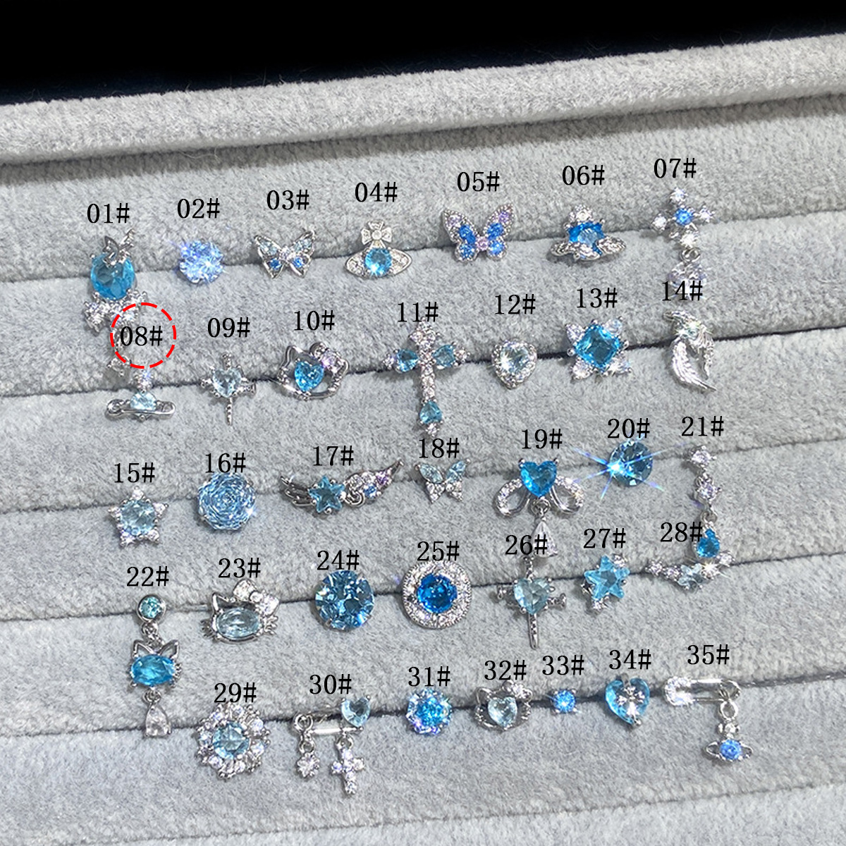 F136 Titanium Alloy Post 高颜值超闪 Blue 系列 Helix Cartilage Stud 1.2粗0.9牙口 Internal Thread Ear Stud Ear 饰 - Copper Body