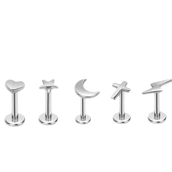 F136 Titanium Alloy Internal Thread Ear Stud 基础 款 Helix Cartilage Stud 人体 Piercing 厂家