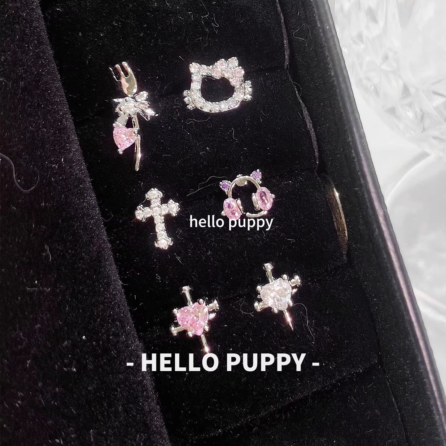 F136 Titanium Alloy Post Ear Stud 0.9牙口 Internal Thread Brass 头 Set With 精致 Cubic Zirconia Helix Cartilage Stud Ear 蜗钉 - Copper Body