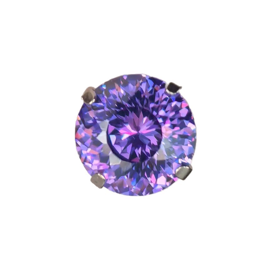 Titanium Alloy Ear Stud 鸟巢切爆闪 Cubic Zirconia Helix Cartilage Stud 圆 Jewelry 头 Accessories Ear 蜗钉 Ear 饰