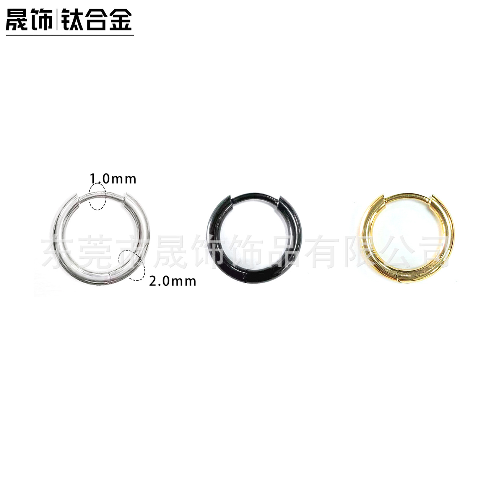 F136 Titanium Alloy 圆 Earring Ear 扣G23 Titanium 素 Hoop Earring 闭口 Ring Ear 饰 Ring Jewelry Accessories