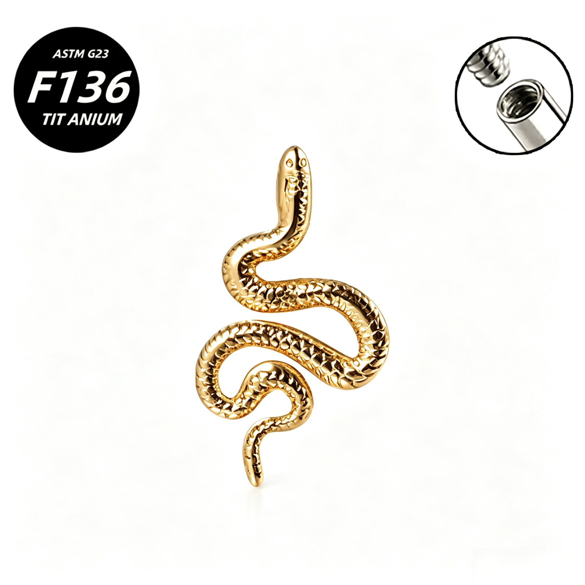 G23 Implant Grade Titanium Ear Stud Labret Stud Flat Back Internal Thread 0.9牙口 Titanium 本色 Helix Cartilage Stud Ear Stud Piercing Jewelry Women