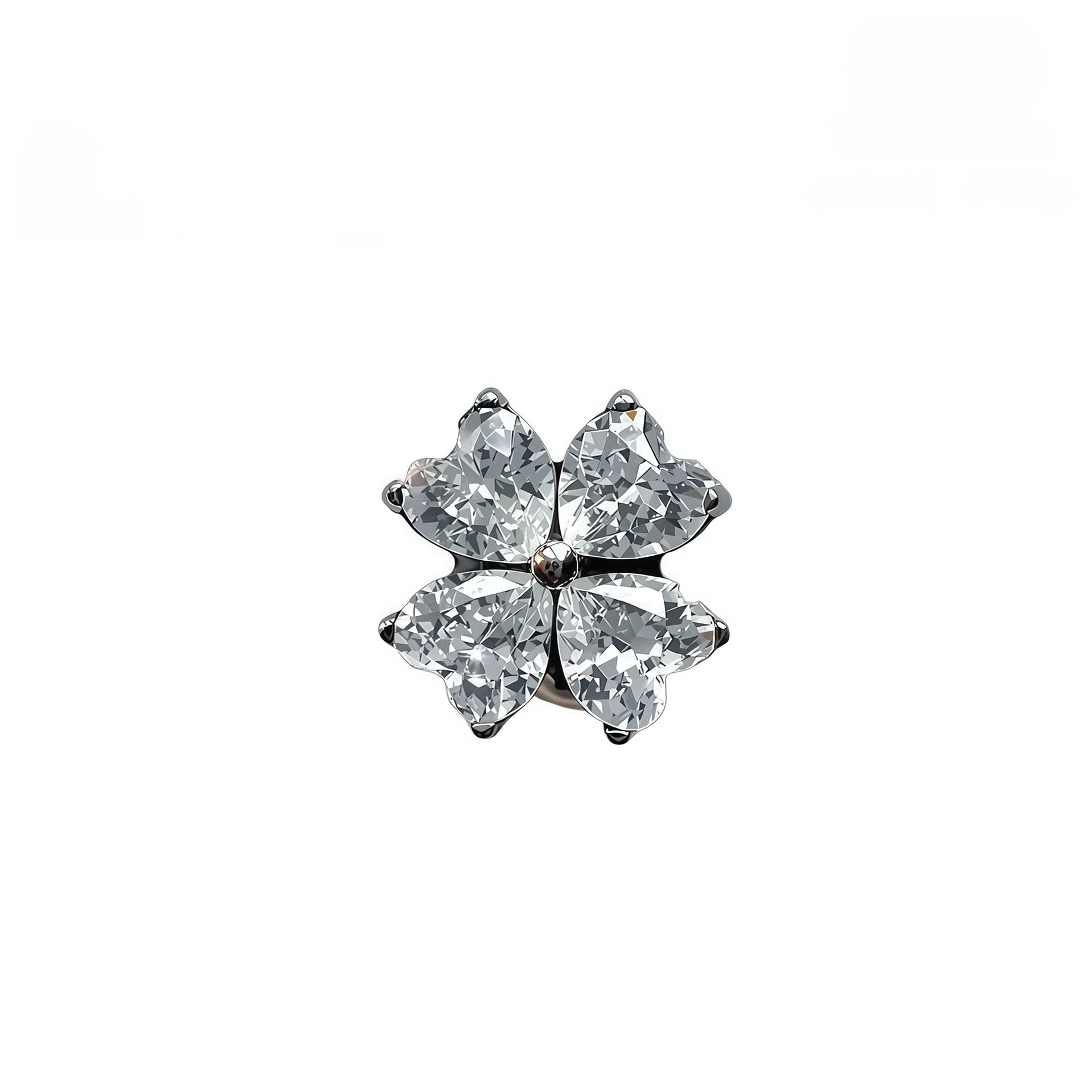 Titanium Alloy 幸运四叶草 Ear Stud Flower 型 Helix Cartilage Stud Piercing Jewelry 工厂