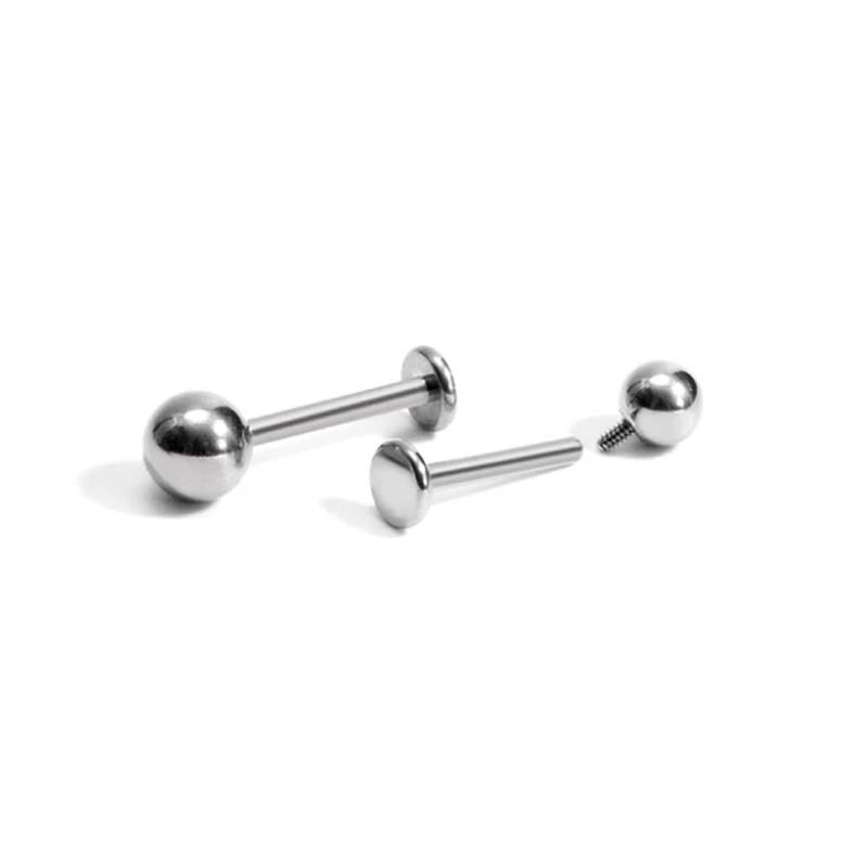 F136 Titanium Alloy 植入级 Ear Stud Labret Stud Ball Flat Back 钉 养 Ear 洞 Helix Ear 蜗钉 Piercing