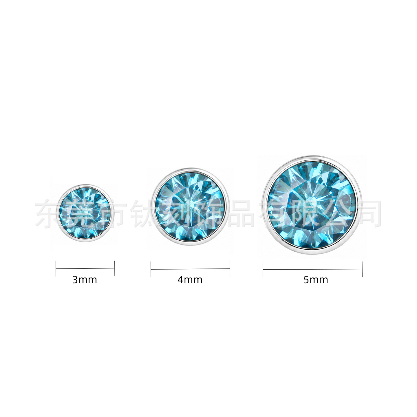 F136 Titanium Alloy 圆 Zirconia 杯 Ear Stud Pendant Double 头 Ring 0.9牙 Internal Thread 人体 Piercing Jewelry