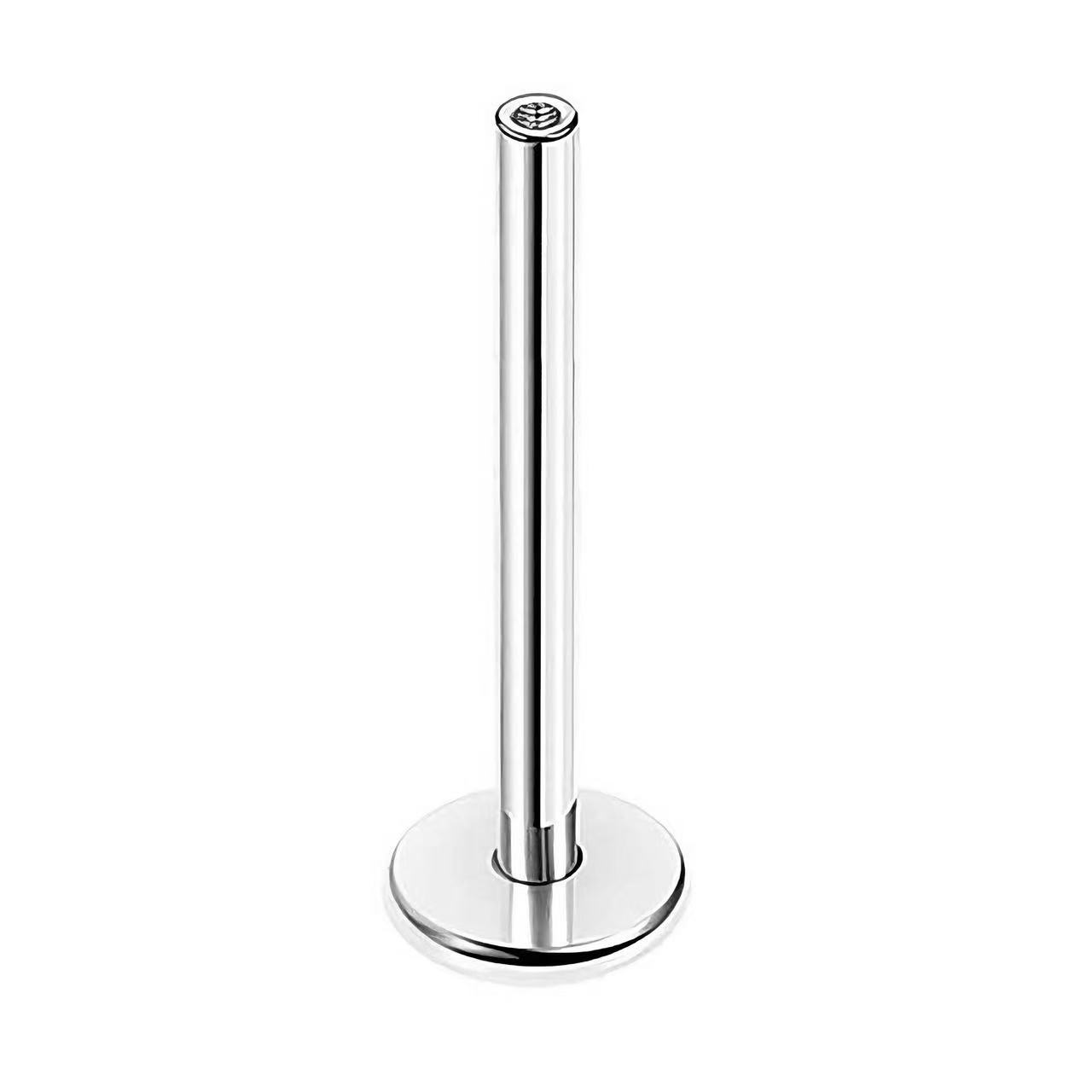 F136 Titanium Alloy Flat Back Barbell 精抛底座内外牙 Labret Stud Barbell 1.2 1.0G23 Titanium Helix Cartilage Stud Barbell