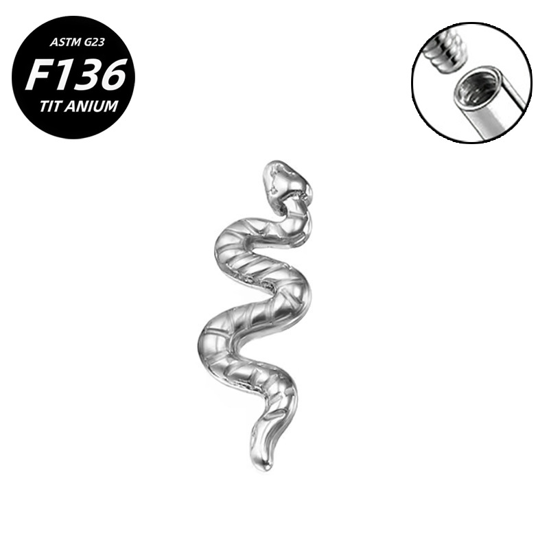 G23 Implant Grade Titanium Ear Stud Labret Stud Flat Back Internal Thread 0.9牙口 Titanium 本色 Helix Cartilage Stud Ear Stud Piercing Jewelry Women