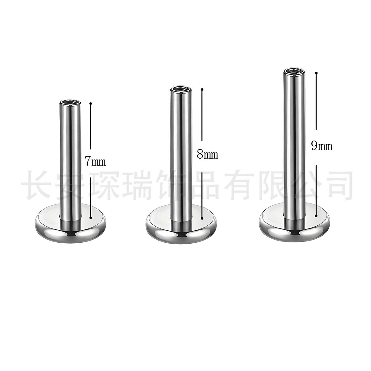 G23 Implant Grade Titanium 底座 Internal Thread F136 Titanium Labret Stud Tongue 底座替换 Barbell Helix Cartilage Stud Piercing Jewelry Accessories