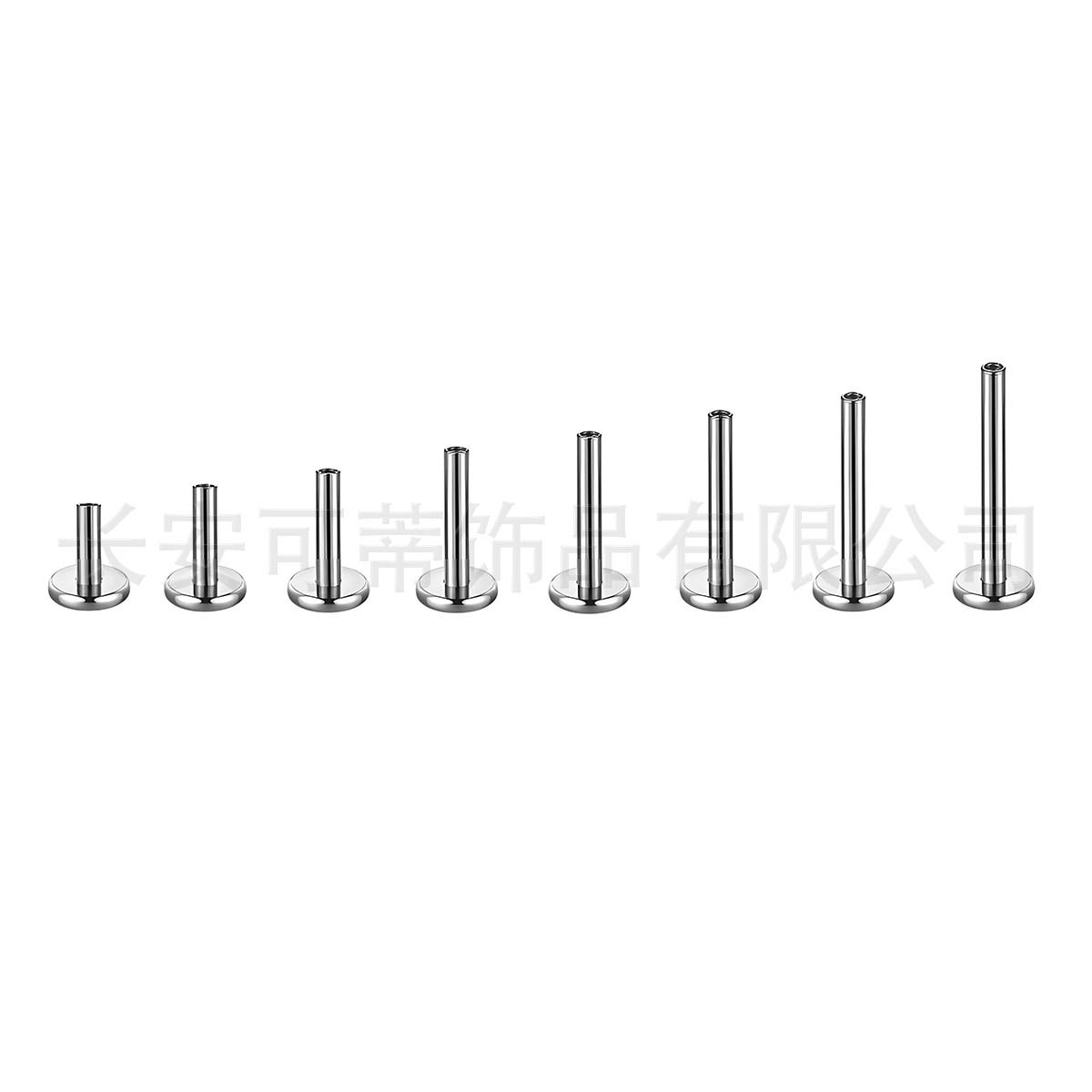 Titanium Alloy 内牙 Thread Labret Stud Ear Stud 底座F136 Titanium 替换 Flat Back Barbell 骨钉 Piercing Jewelry Accessories