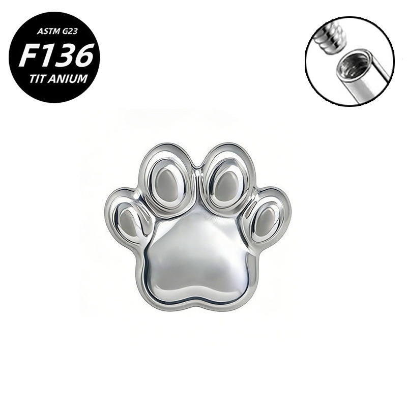 G23 Implant Grade Titanium Ear Stud Labret Stud Flat Back Internal Thread 0.9牙口 Titanium 本色 Helix Cartilage Stud Ear Stud Piercing Jewelry Women