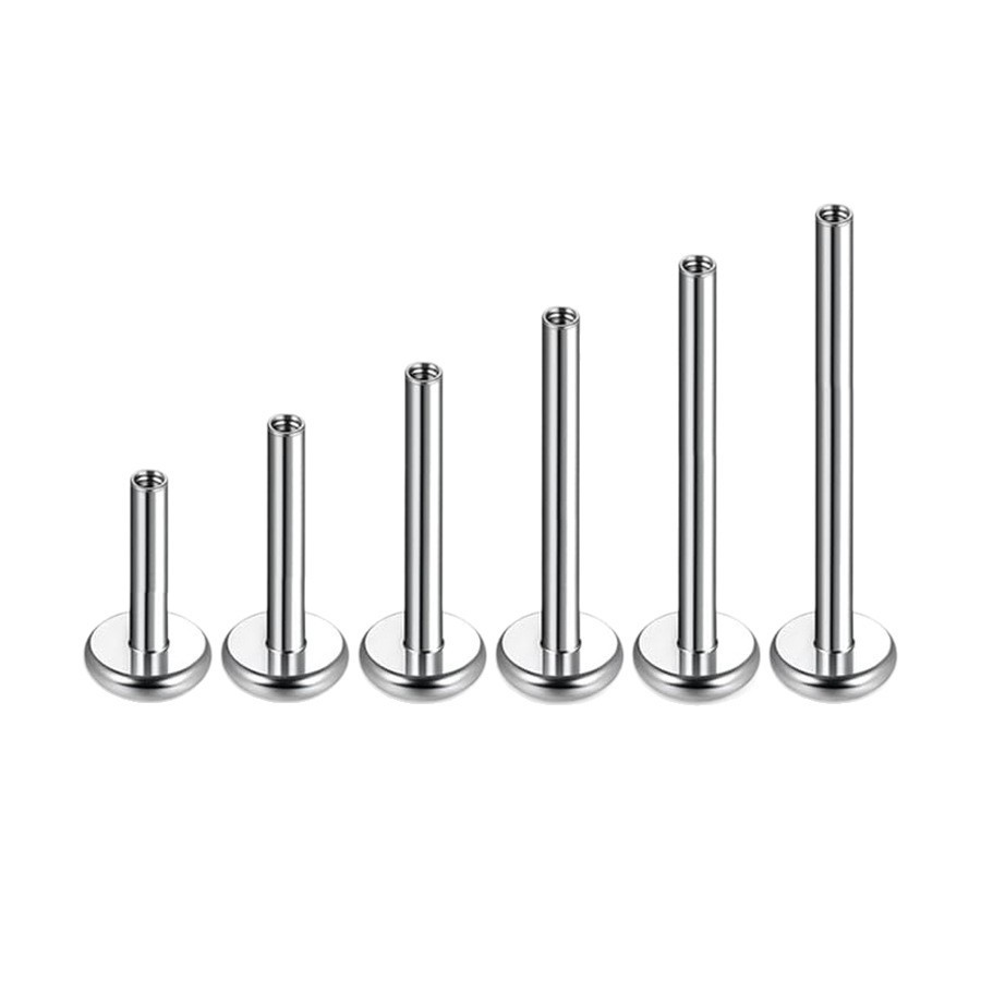 F136 Titanium Alloy 底 Barbell Internal Thread Ear Stud 底座 Titanium Alloy Barbell 子人体 Piercing Jewelry Accessories 替换 Barbell