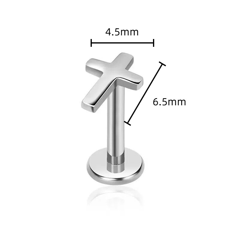 F136 Titanium Alloy Internal Thread Ear Stud 基础 款 Helix Cartilage Stud 人体 Piercing 厂家
