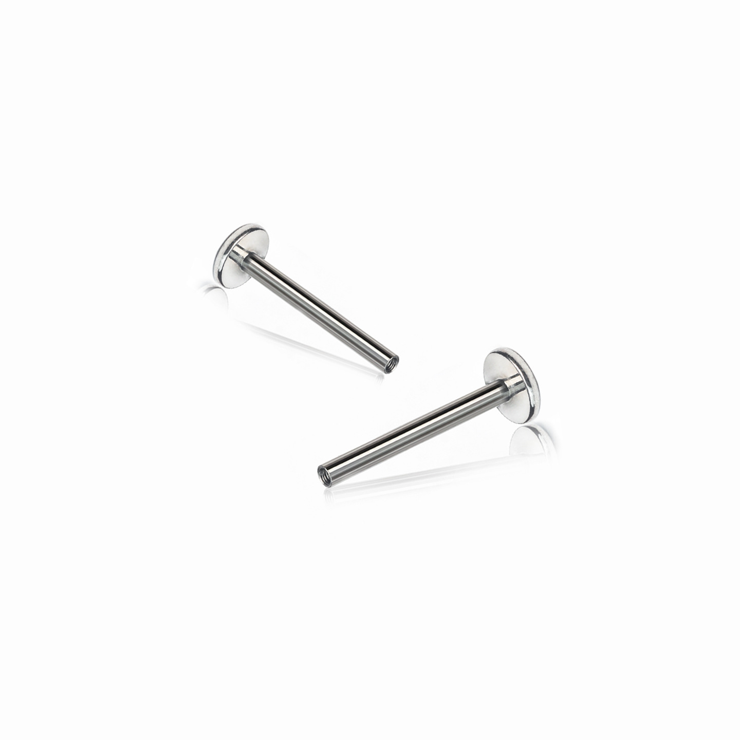 F136 Titanium Alloy Labret Stud Barbell 子 Internal Thread 0.9牙 Ear Stud Flat Back 座 Helix Cartilage Stud 底 Barbell Jewelry 替换 Barbell