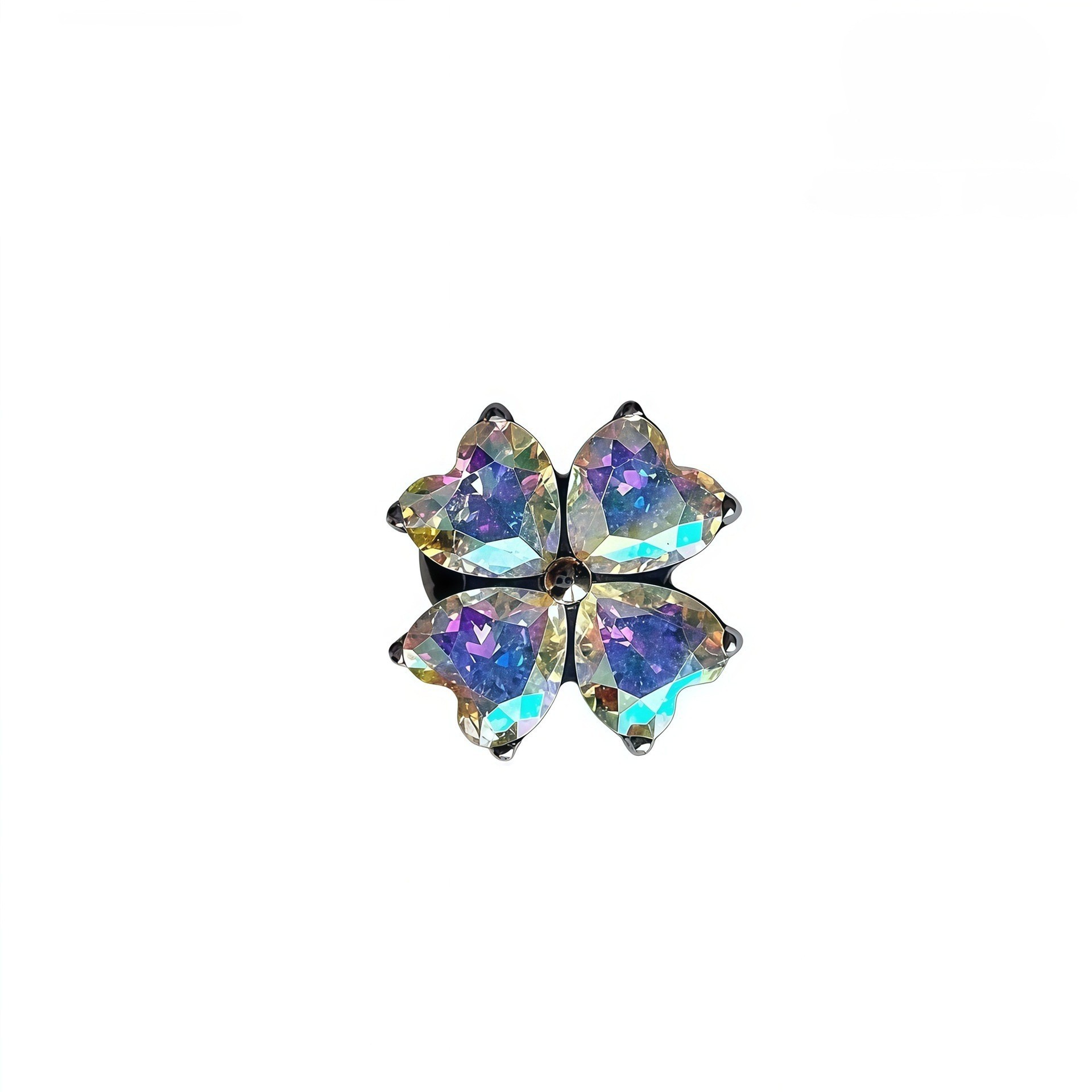 Titanium Alloy 幸运四叶草 Ear Stud Flower 型 Helix Cartilage Stud Piercing Jewelry 工厂