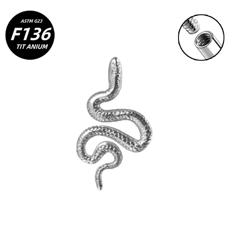 G23 Implant Grade Titanium Ear Stud Labret Stud Flat Back Internal Thread 0.9牙口 Titanium 本色 Helix Cartilage Stud Ear Stud Piercing Jewelry Women