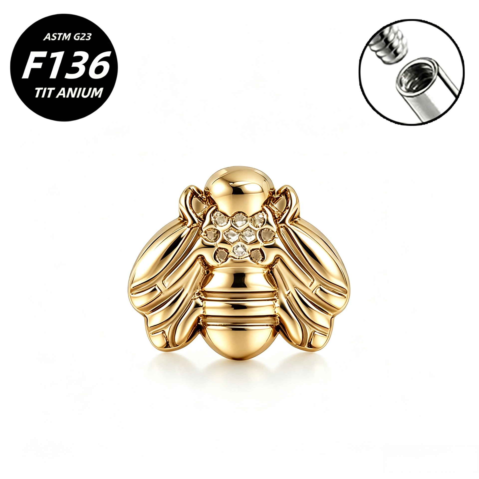 G23 Implant Grade Titanium Ear Stud Labret Stud Flat Back Internal Thread 0.9牙口 Titanium 本色 Helix Cartilage Stud Ear Stud Piercing Jewelry Women