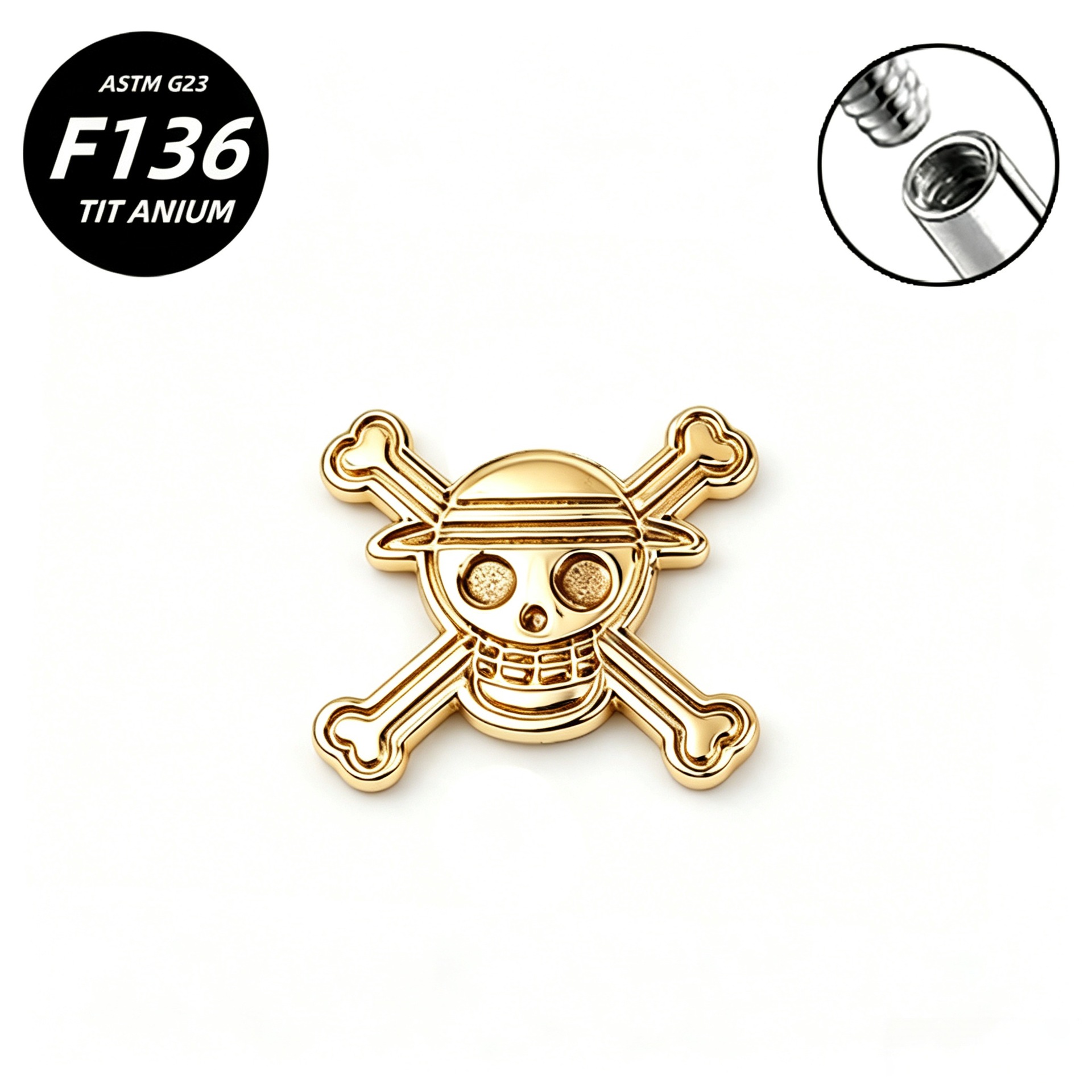 G23 Implant Grade Titanium Ear Stud Labret Stud Flat Back Internal Thread 0.9牙口 Titanium 本色 Helix Cartilage Stud Ear Stud Piercing Jewelry Women