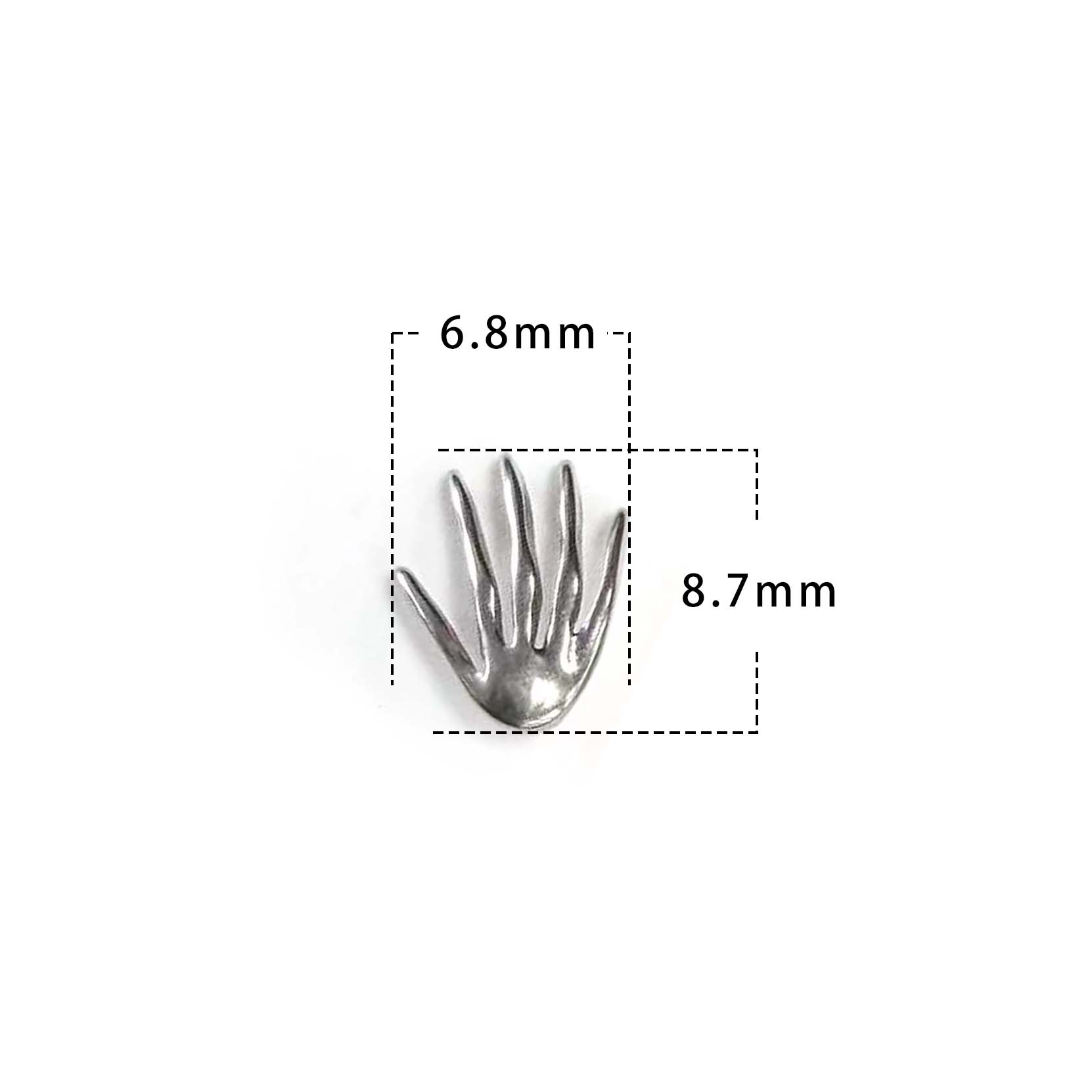 F136 Titanium Skeleton Hand Ear Stud Helix Cartilage Piercing