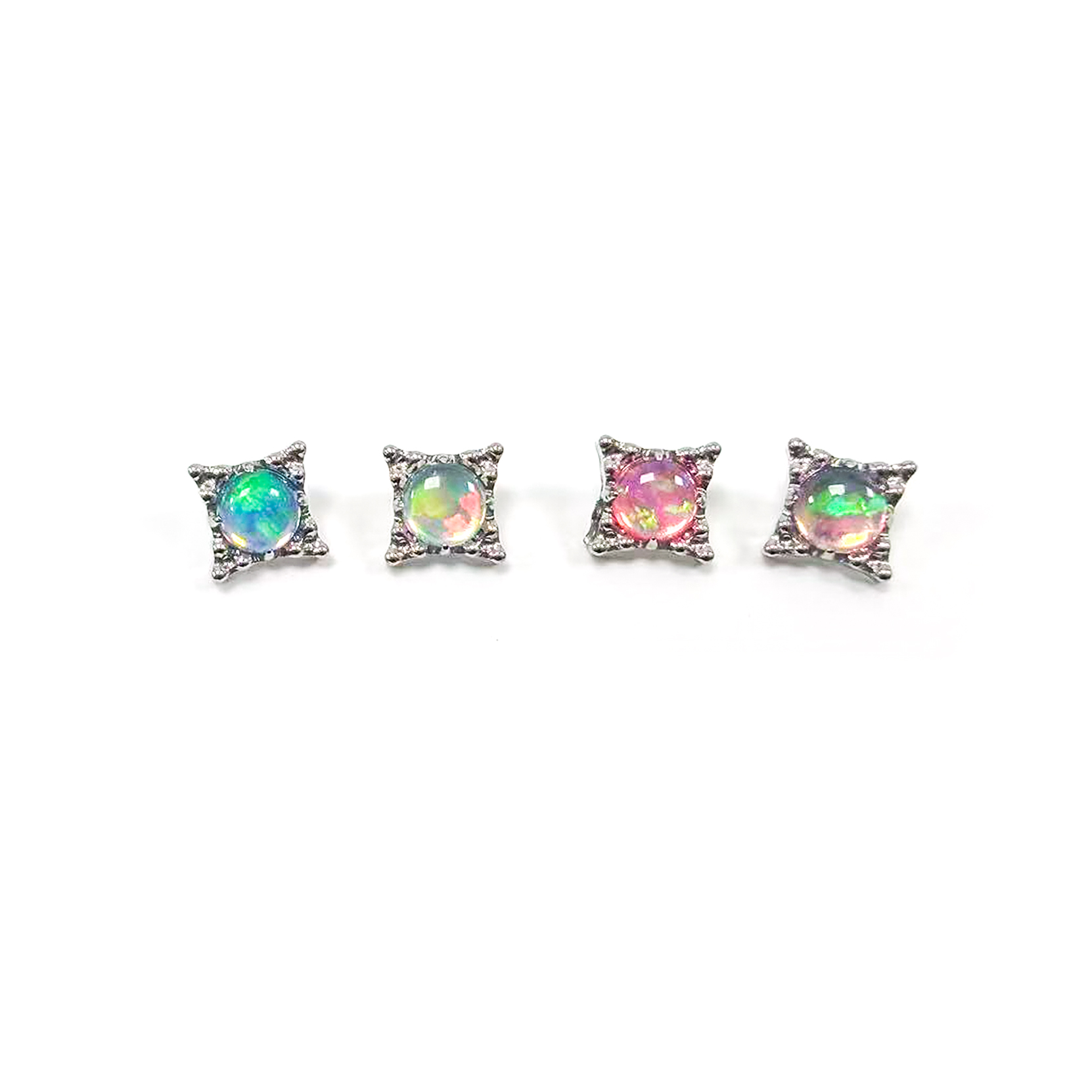 F136 Titanium Opal Starburst Ear Stud Helix Cartilage Piercing