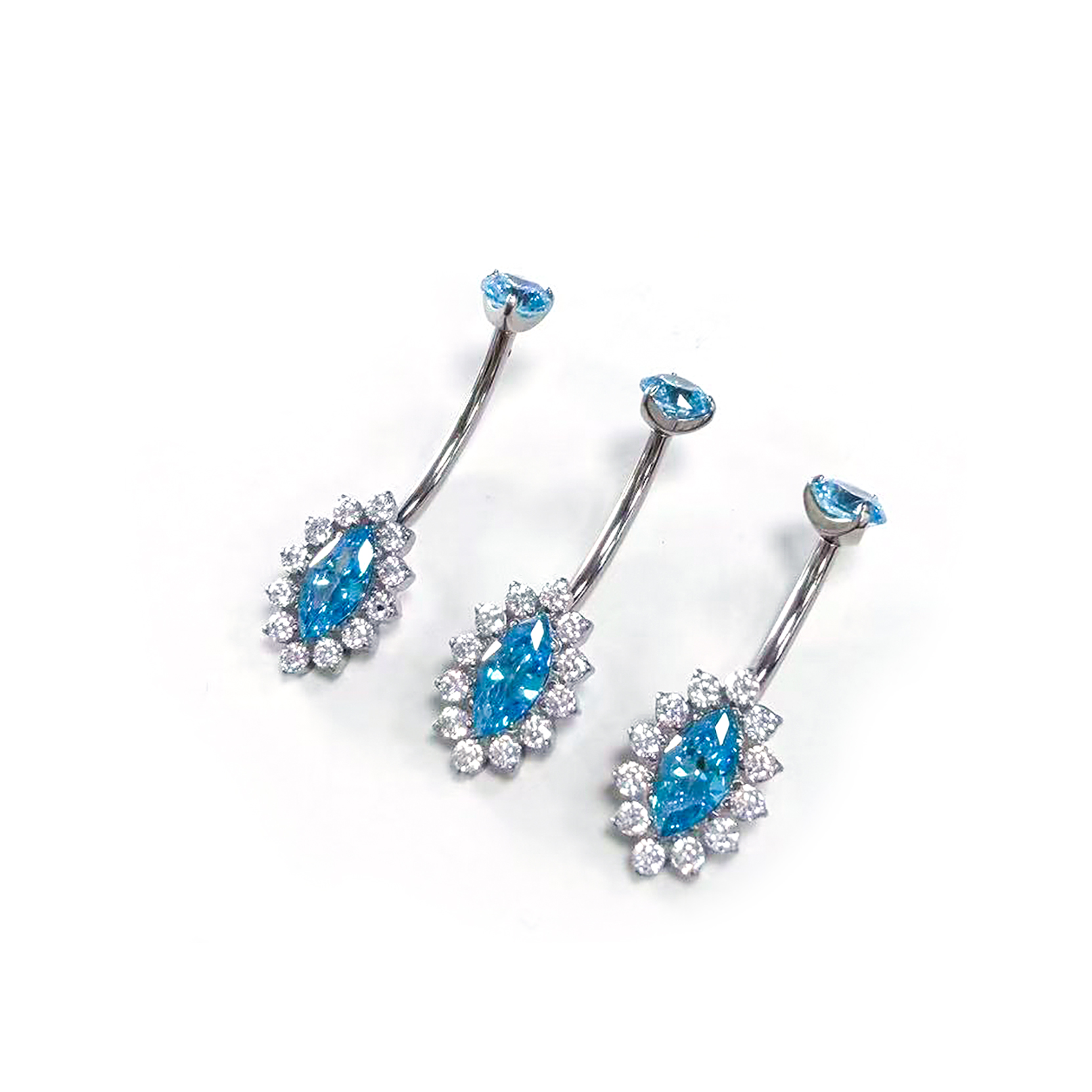 F136 Titanium Marquise Navel Ring Belly Button Piercing