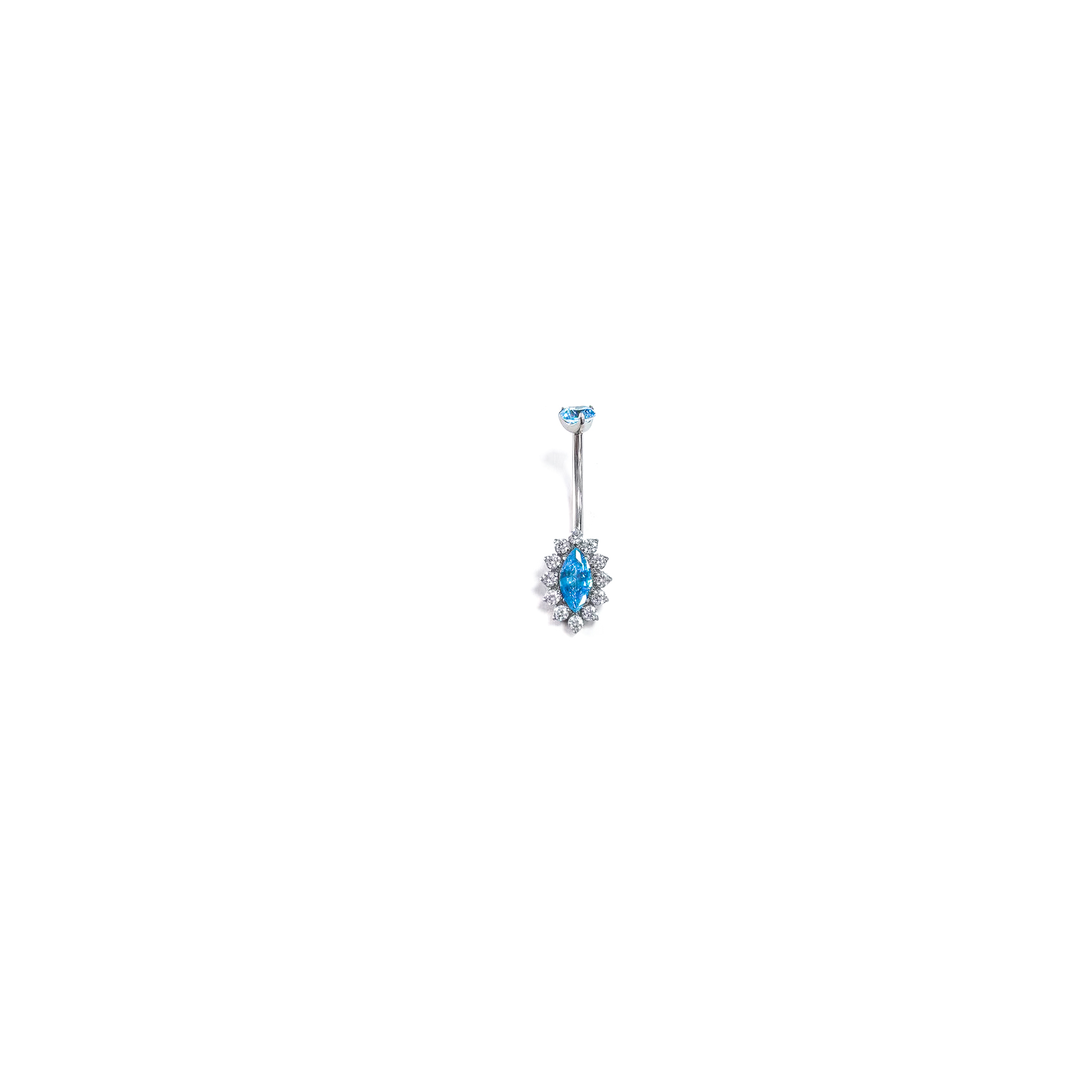 F136 Titanium Marquise Navel Ring Belly Button Piercing