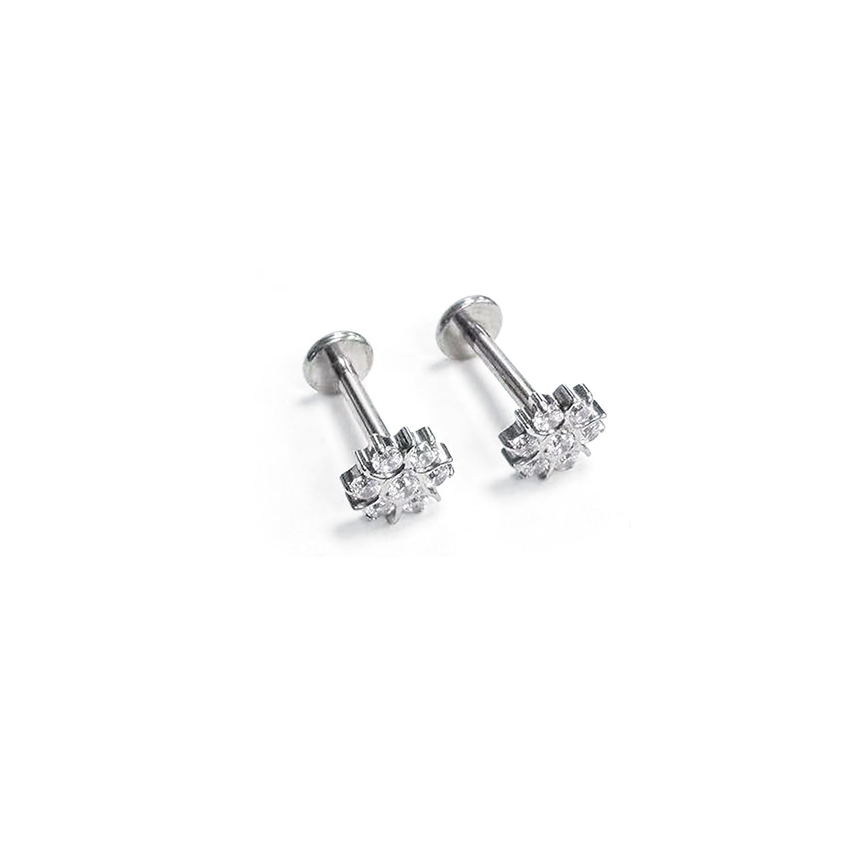 F136 Titanium Wind Snowflake Ear Stud Helix Cartilage Piercing