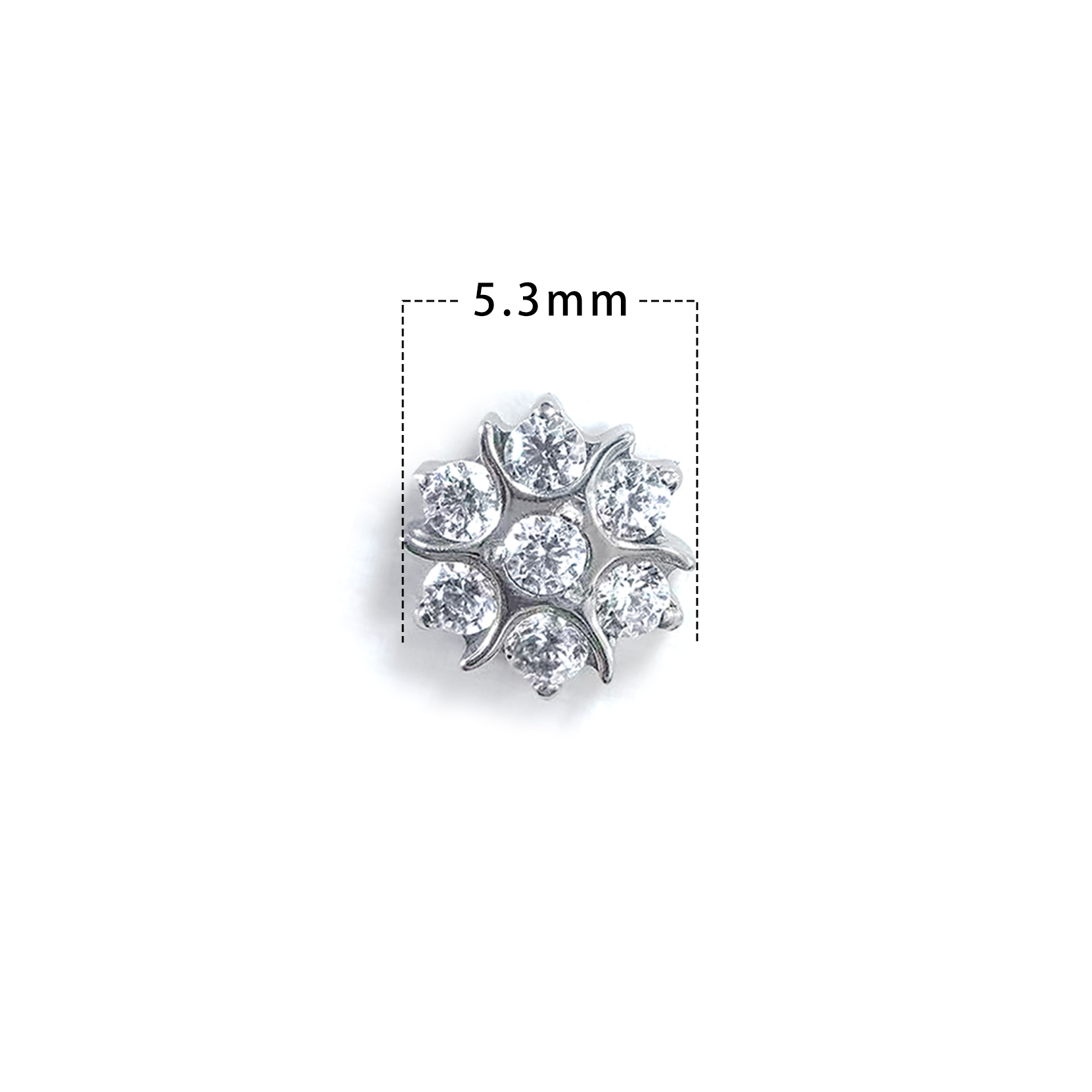 F136 Titanium Wind Snowflake Ear Stud Helix Cartilage Piercing
