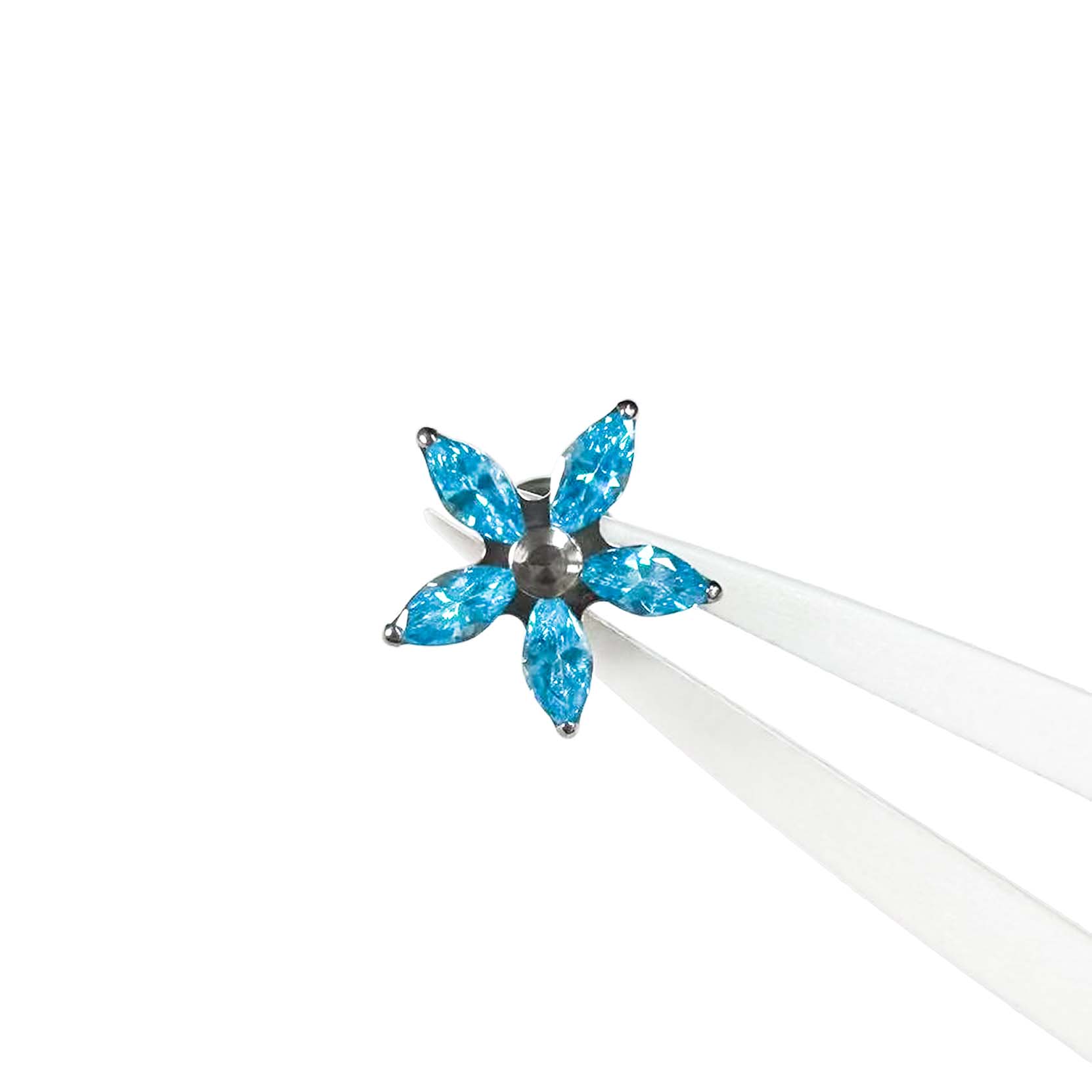 F136 Titanium Marquise Flower Ear Stud Helix Cartilage Piercing