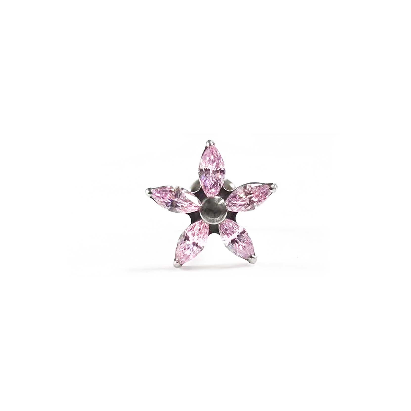 F136 Titanium Marquise Flower Ear Stud Helix Cartilage Piercing