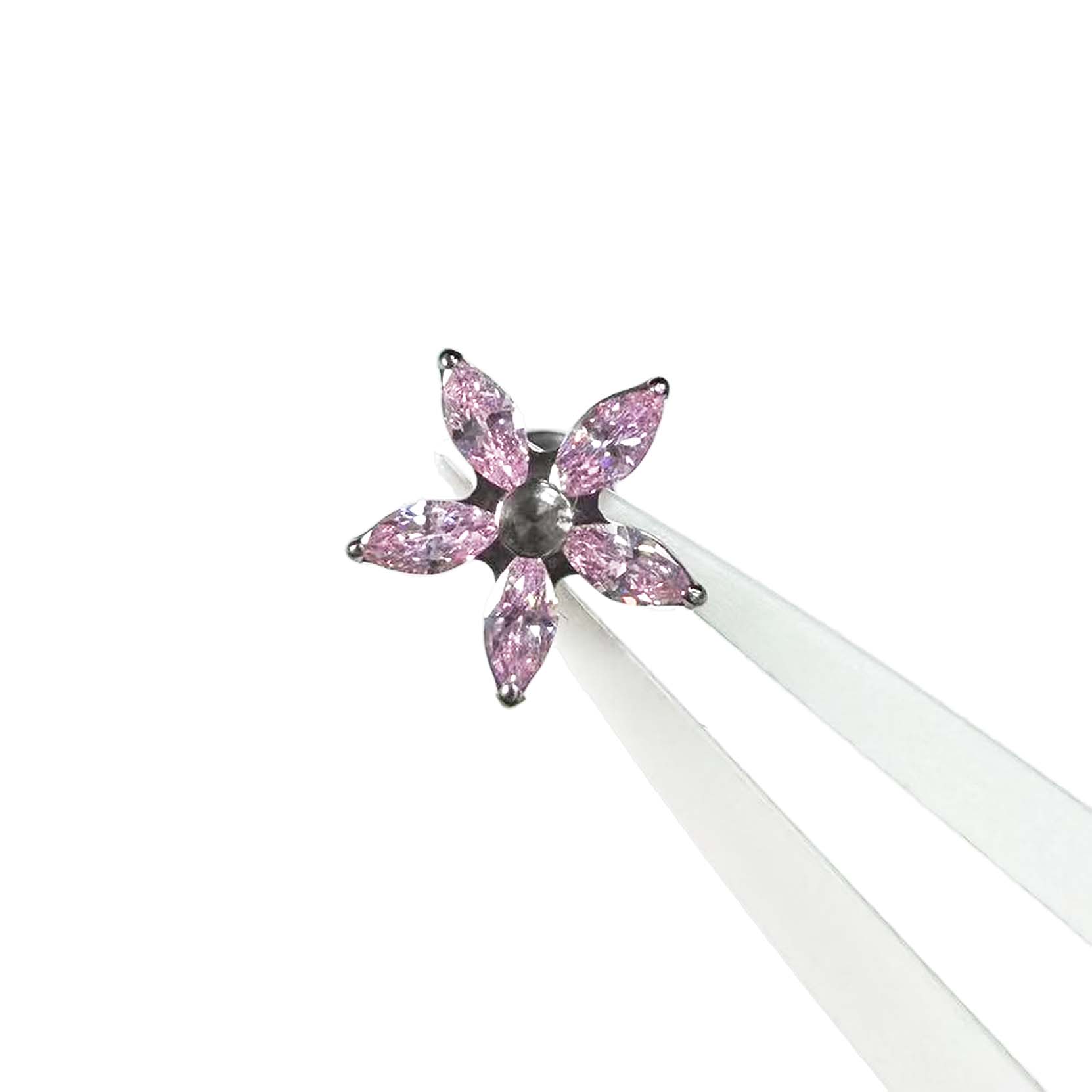 F136 Titanium Marquise Flower Ear Stud Helix Cartilage Piercing