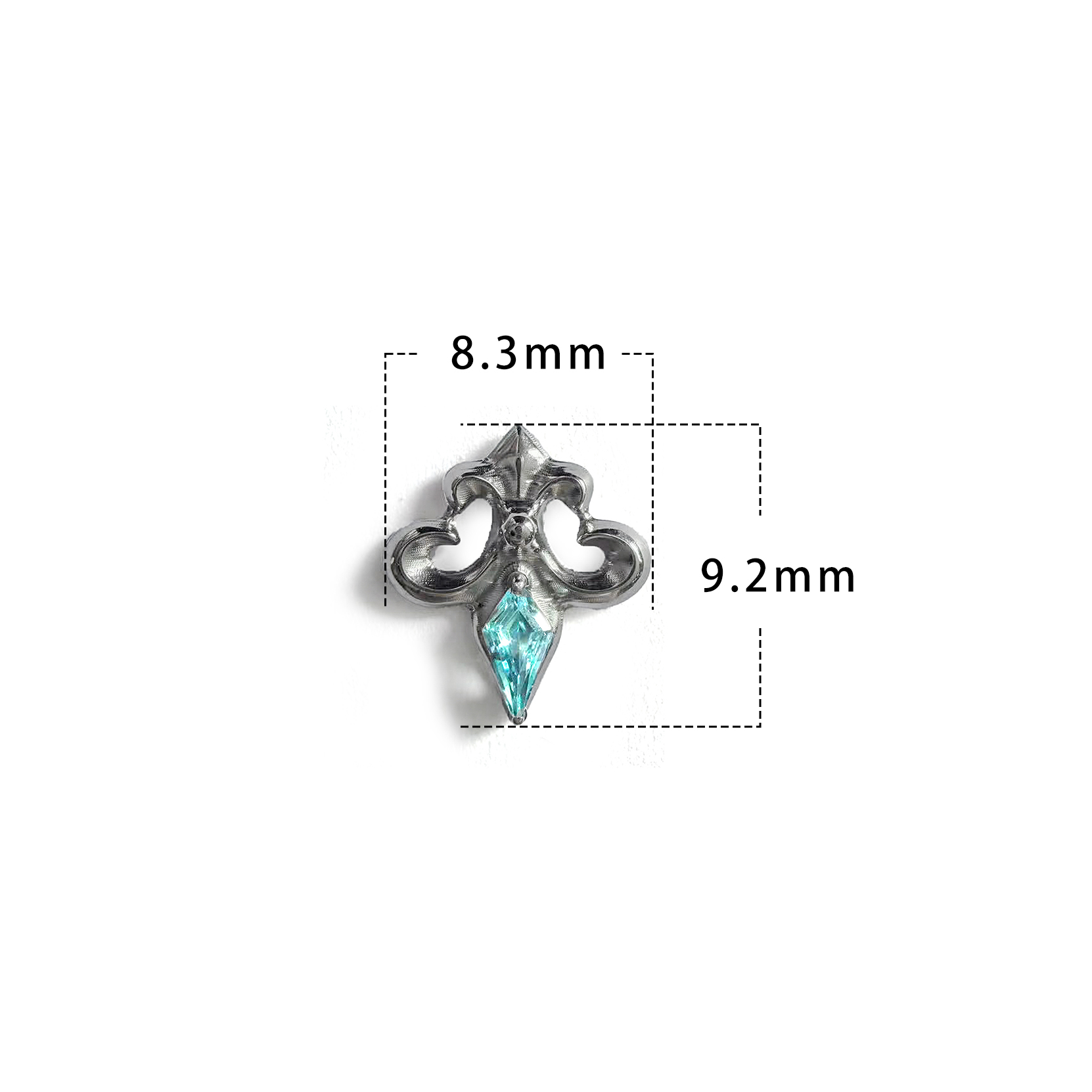 F136 Titanium Iris CZ Ear Stud Helix Cartilage Piercing