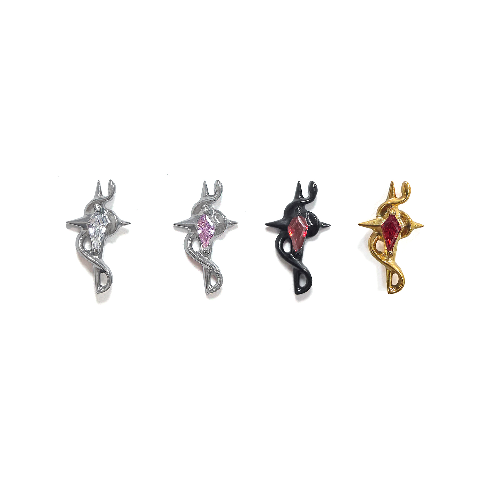 F136 Titanium Serpent Star Ear Stud Helix Cartilage Piercing